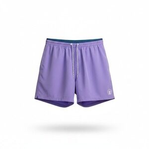 Chubbies Men Swim Trunks XL Purple Elastic Waist Beachwear Vacation Resortwear